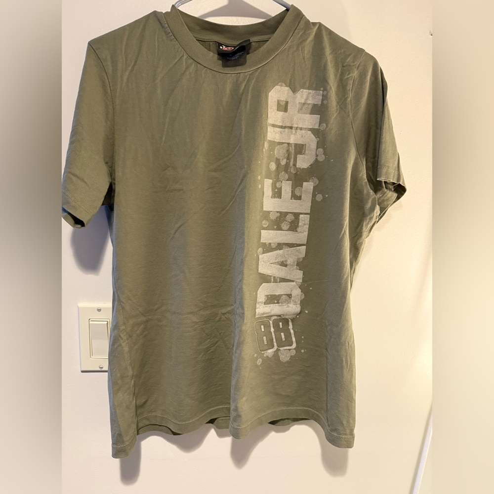 Dale Jr #88 army green tee